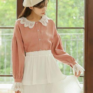 Corduroy Lace Shirt