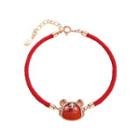 Tiger Faux Gemstone Sterling Silver Red String Bracelet 1 Pc - Bracelet - Red - One Size