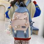 Color Block Applique Backpack / Badge / Bag Charm / Set