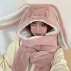 Rabbit Chenille Hooded Scarf