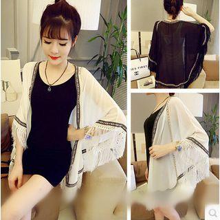 Fringe Chiffon Cover-up