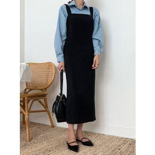 Zip-back Long Jumper Dress
