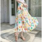 Patterned A-line Midi Skirt (various Designs)
