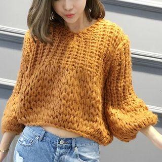 Cropped Loose-fit Sweater