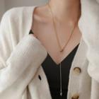 Knot Lariat Necklace Gold - One Size