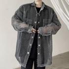 Long Sleeve Eyelet Oversized Shirt