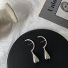 Heart Drop Earring 1 Pair - Silver Needle - Silver - One Size