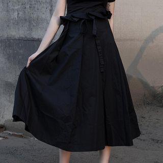 High-waist Ruffle-hem Skirt