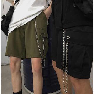 Chain-detail Cargo Shorts