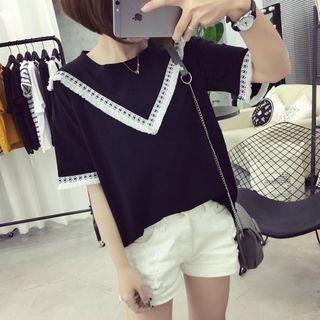 Fringed Short Sleeve T-shirt