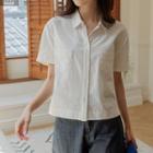 Dual-pocket Pleated-cuff Shirt