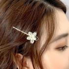 Floral Hair Clip Set 1 - Set Of 2 - Gold - One Size