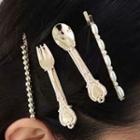 Alloy Fork / Spoon Hair Clip / Set