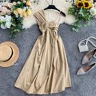 Ruffle-trim One-shoulder Dress