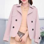 Double-breasted Plain Trench Jacket