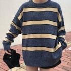 Striped Oversized Sweater Stripe - One Size