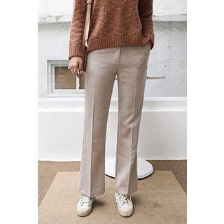 Wool Blend Semi Boot-cut Dress Pants