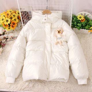 Bear Hooded Padded Zip Jacket