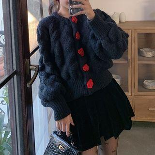 Puff-sleeve Chunky Knit Sweater