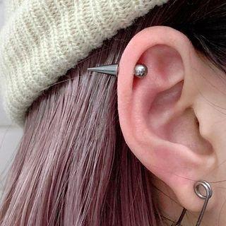 Stainless Steel Stud Earring 1 Pc - Silver - One Size