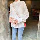 Long-sleeve Layered Blouse