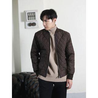 Zip-up Quilted Bomber Jacket
