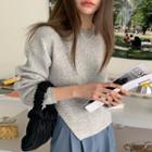 Slit-side Rib Sweater