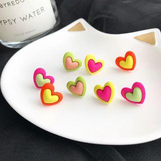 Two-tone Heart Earring