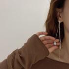Alloy Faux Crystal Fringed Earring As Shown In Figure - One Size