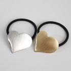 Brushed Alloy Heart Hair Tie