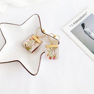 Flower Embroidered Strap Earring