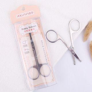Stainless Steel Eyebrow Scissors Silver - One Size