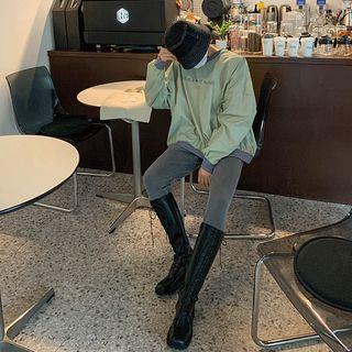 Letter Ringer Oversize Sweatshirt