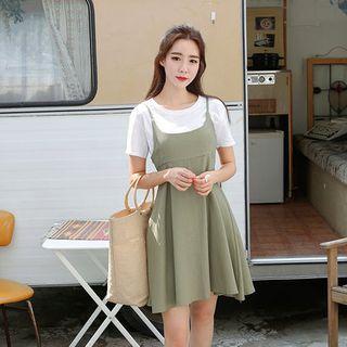 Spaghetti-strap Tie-back Cotton Dress