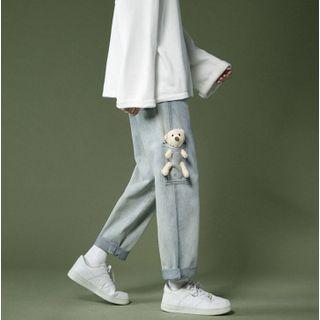 Bear Accent Straight-cut Jeans