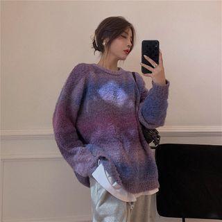 Tie Dye Sweater Purple - One Size