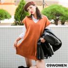 Plus Size V-neck Knit Vest