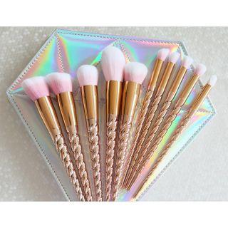 Makeup Brush Set (10 Pcs + Bag) 10 Pcs + Bag
