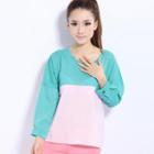 Long-sleeve Two-tone Top