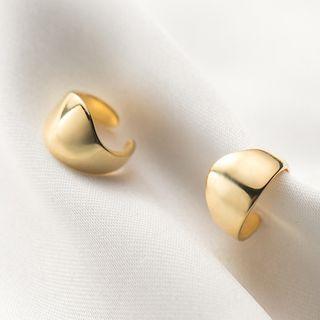 Polished Sterling Silver Earring