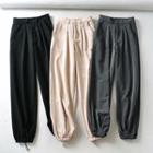 High Waist Drawstring-cuff Pants