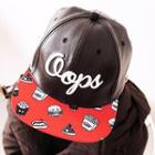 Letter Embroidered Print Cap