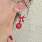 Bow Cherry Alloy Dangle Earring