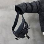 Buckled Crossbody Waist Bag Black - One Size