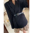 Notch-lapel Double-button Blazer
