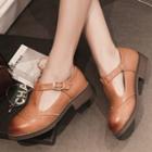 Brogue T-strap Shoes