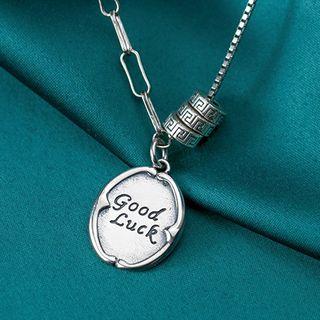 925 Sterling Silver Lettering Necklace Necklace - S925silver - One Size