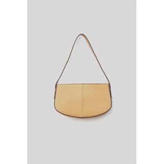 Seam-trim Zipped Shoulder Bag