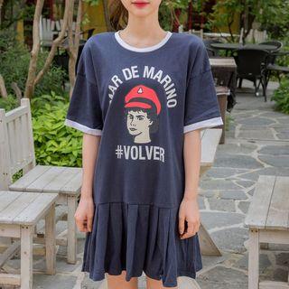 Printed Mini Sailor Dress