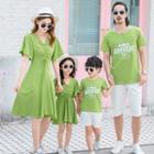 Family Matching Short-sleeve T-shirt / A-line Dress